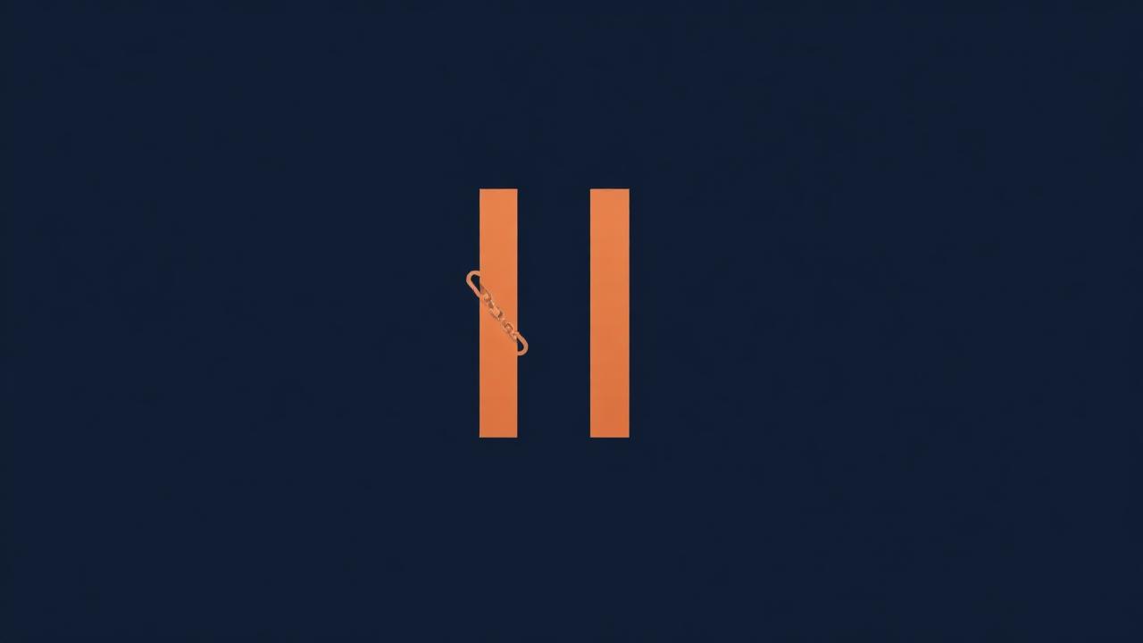 Minimal illustration av ett paussymbol och en bruten länk